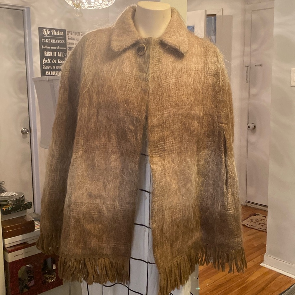 Vintage Andrew Stewart Mohair/wools poncho jacket 🧥